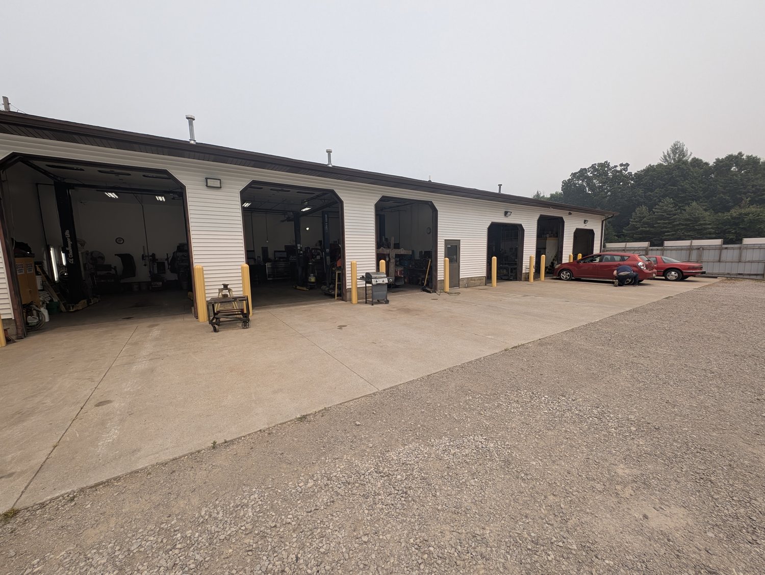 Five service bays