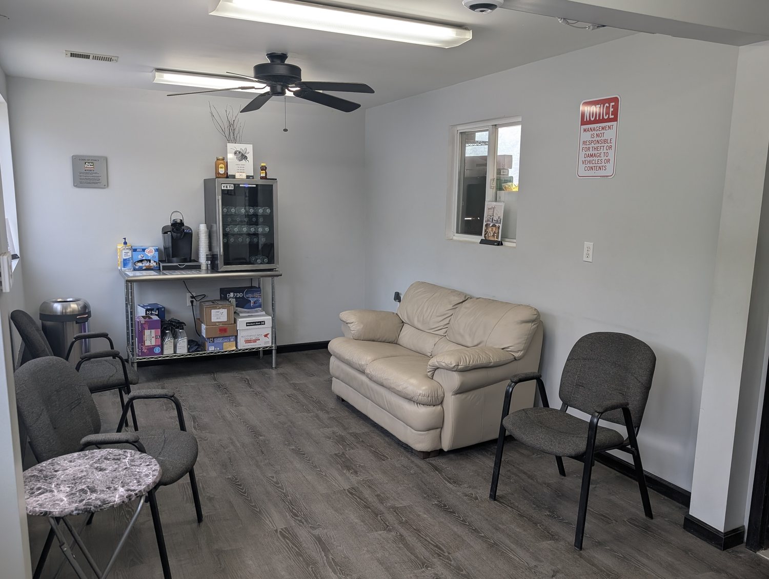 Comfortable waiting room